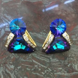 Colorful Costume Clip On Earrings